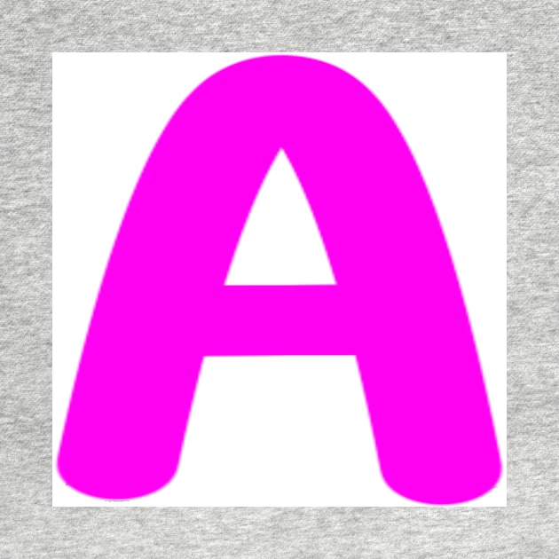 Pink Letter A by AdrianaCasares